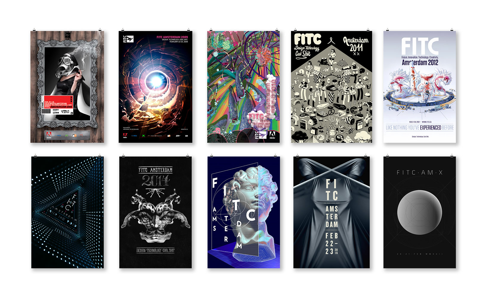FITC Amsterdam posters 2008-2017 NeonMoire